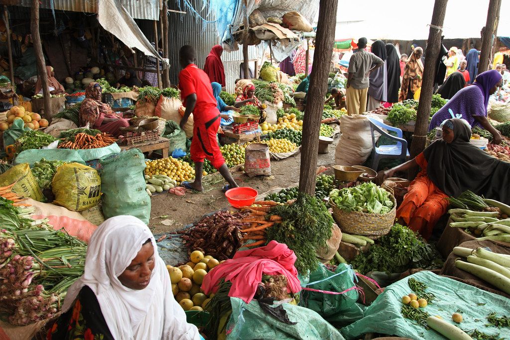 A busy local market