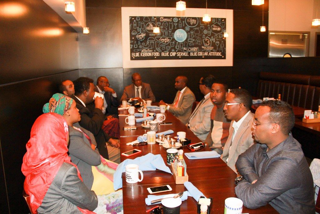 A community meeting